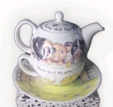 Roy Kirkham Fine Bone China Tea Set with Charming Gate Design Set for One Teapot