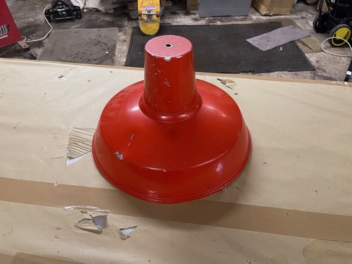 Red vintage industrial lamp - industrial,
