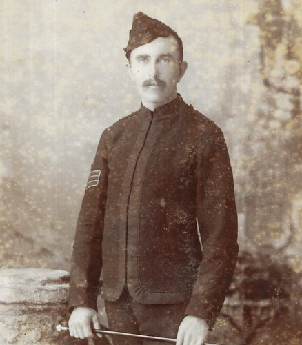Military cabinet card - military,