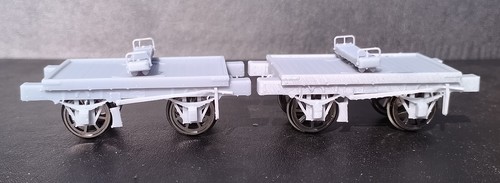 Pair 4mm gwr bolster wagons - 4mm,