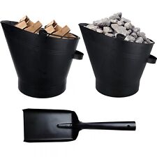 COAL BUCKET AND SHOVEL SET WATERLOO CHARCOAL ASH LOG SCUTTLE HOD FIRESIDE STEEL