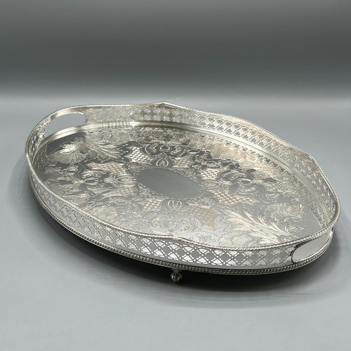 Vintage silver plated footed - silver,
