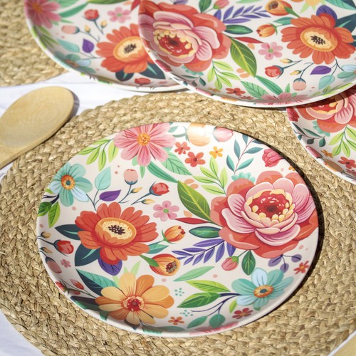 Set melamine floral - 4,