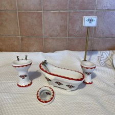 Vintage Dolls House Emporium Ceramic Bathroom Set 4 Piece Stunning 