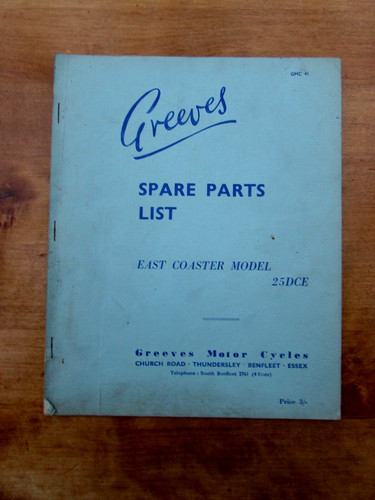 Greeves east coaster 25dce - greeves, coaster-