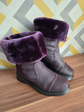 Dr Martens Pasha Rigger Calf Purple Boots Uk Size 7