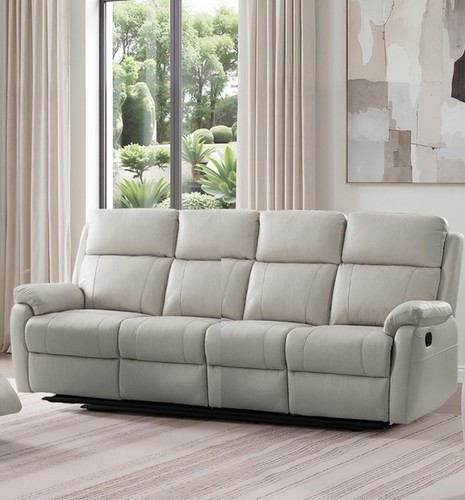 Grey italian leather seater - grey,