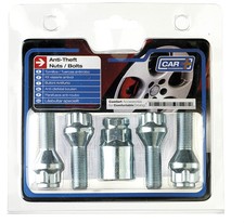 12 x 1.25mm Anti Theft Locking Wheel Bolt Nuts + Key for Peugeot 1007, 207 & 308