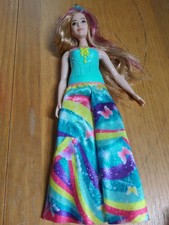 Mattel Barbie Dreamtopia MAGIC PRINCESS DOLL Blonde Hair Rainbow ColourfulDress 