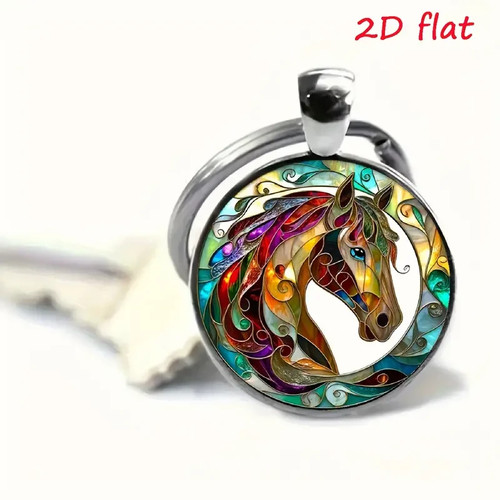 Mozaic horse glass dome - horse,