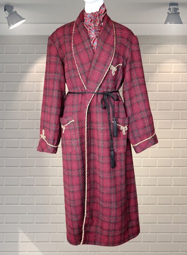 Vintage 1950s plaid smoking - plaid,