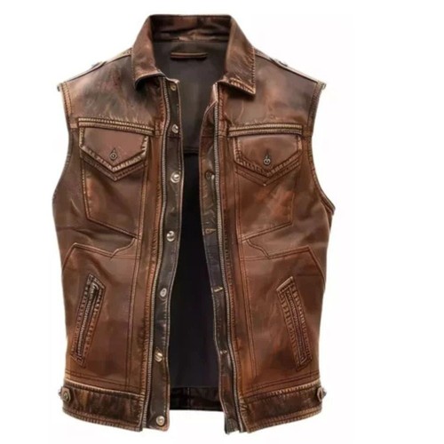 Men distressed brown - distressed,