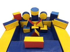 Commercial Plain 15pc Softplay Set with Ball Pond For Sale - Premier Inflate Ltd
