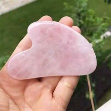 Jade Gua Sha Stone Natural Rose Quartz Face Body Massager Facial Scraper Therapy