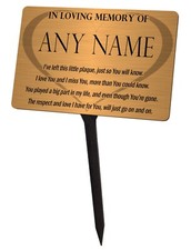 Personalised Memorial Plaque &