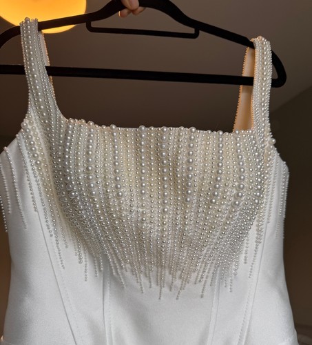 Basque mikado wedding dress - basque,