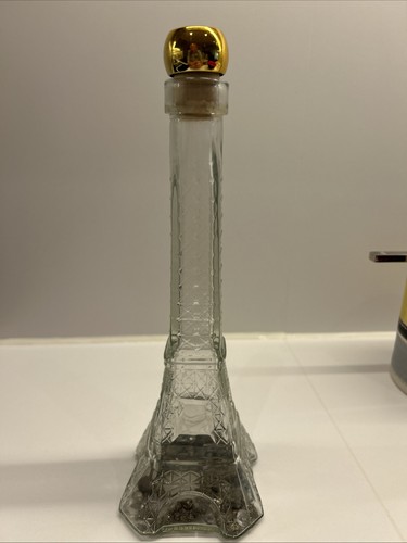 Eiffel tower glass bottle with - glass,