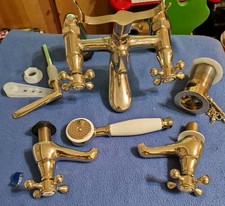 GOLD BATH SHOWER MIXER TAPS +