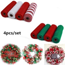 4 Rolls Christmas Decor Mesh