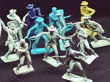 Soldatini Cherilea Toys lotto di 15 Cowboy plastica scala 1:32 cm 6,5 