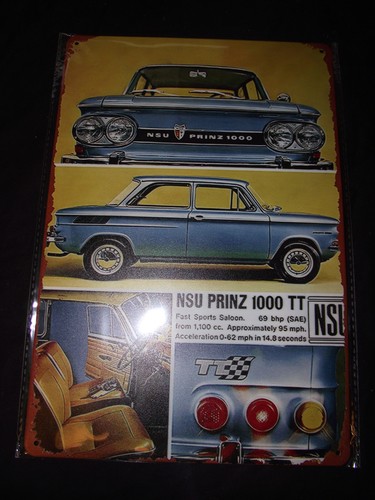 Nsu prinz 1000 tin sign - sign, –