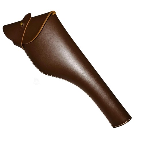 Brown leather ammo pouch - leather,