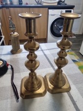 Brass Candlesticks  Pair  10