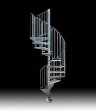 GALVANISED SPIRAL STAIRCASE - 4200MM HIGH, 20 STEPS, NEW AND IN ORIGINAL PACKING
