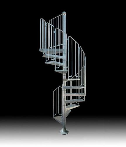 Galvanised spiral staircase - staircase,