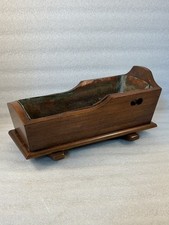 Vintage Wooden Doll's Baby Bed