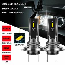 2x H7 LED-Headlight Replace Xenon Hi/Low Kit Bulbs Beam 6000K-Canbus Error Free