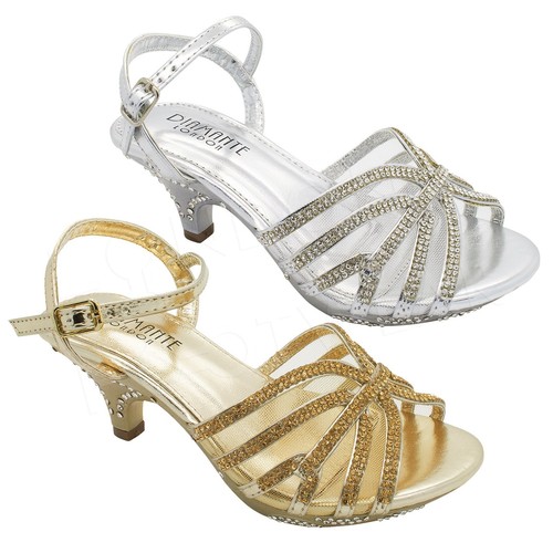 Girls diamante bridal low - girls,