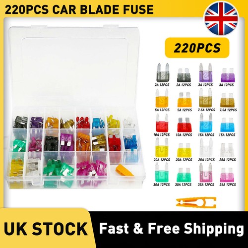220pc car fuses assorted - car, kit
