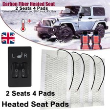 5 Levels 4x Car Carbon Universal Seat Heater Heating Mats Kit Vehicle Car Pad UK