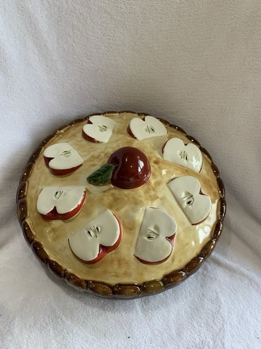 Vintage ceramic apple - pie, dish