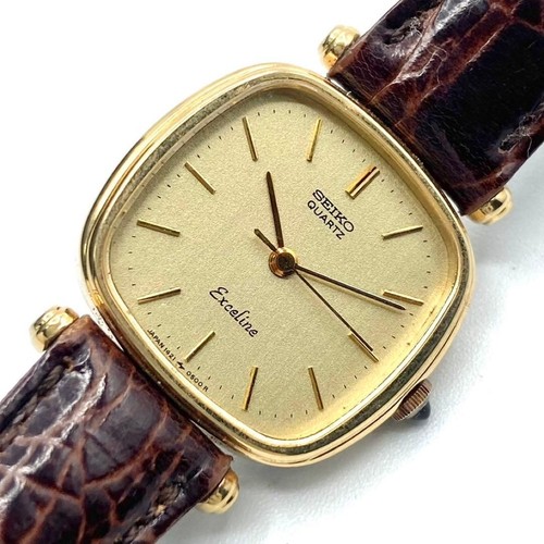 Seiko exceline guilloche gold - seiko,