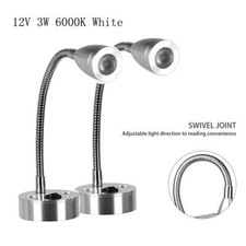 2X Bed Reading Light LED Wall Lamp for Caravan Motorhome Trailer 12V 6000K White