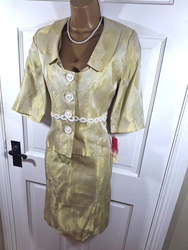 Fee yellow patterned silk - fee,