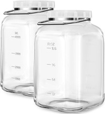 2 Pack 1.5 Gallon Glass Jar