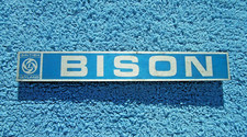 VINTAGE 1970s BRITISH LEYLAND BISON FRONT BADGE ~FLATBED LORRY/TANKER TRUCK SIGN