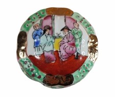 VTG Porcelain Trinket Box Hand Painted Jewellery Asian Japanese or Chinese 