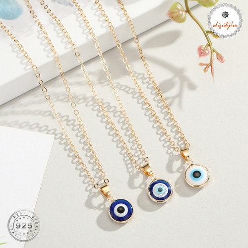 Evil eye necklace - evil, gold