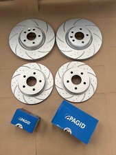 Vauxhall Vectra C VXR Dimpled Grooved Brake Discs Set Front & Rear + PAGID PADS