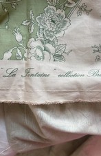 Vintage Pierre Frey La Fontaine Braquenie fabric, green/ivory, 3.6 x 1.67m