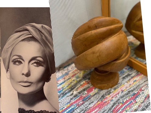 Vintage wooden hat block - wooden,