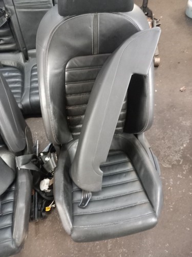 Black leather seat set for - seat,