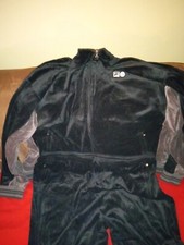 Fila Velour Sweatsuit Black  sz 4xl Vintage