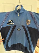 England Umbro Vintage Retro Football Pro Training Drill Top