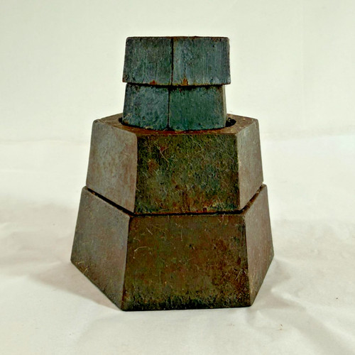 Vintage cast iron - cast, hexagonal