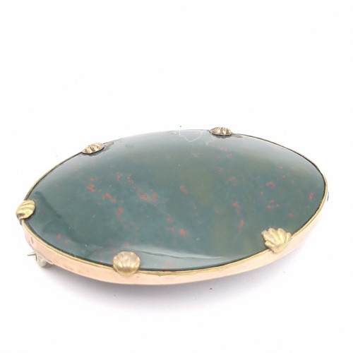 Victorian bloodstone brooch - victorian,